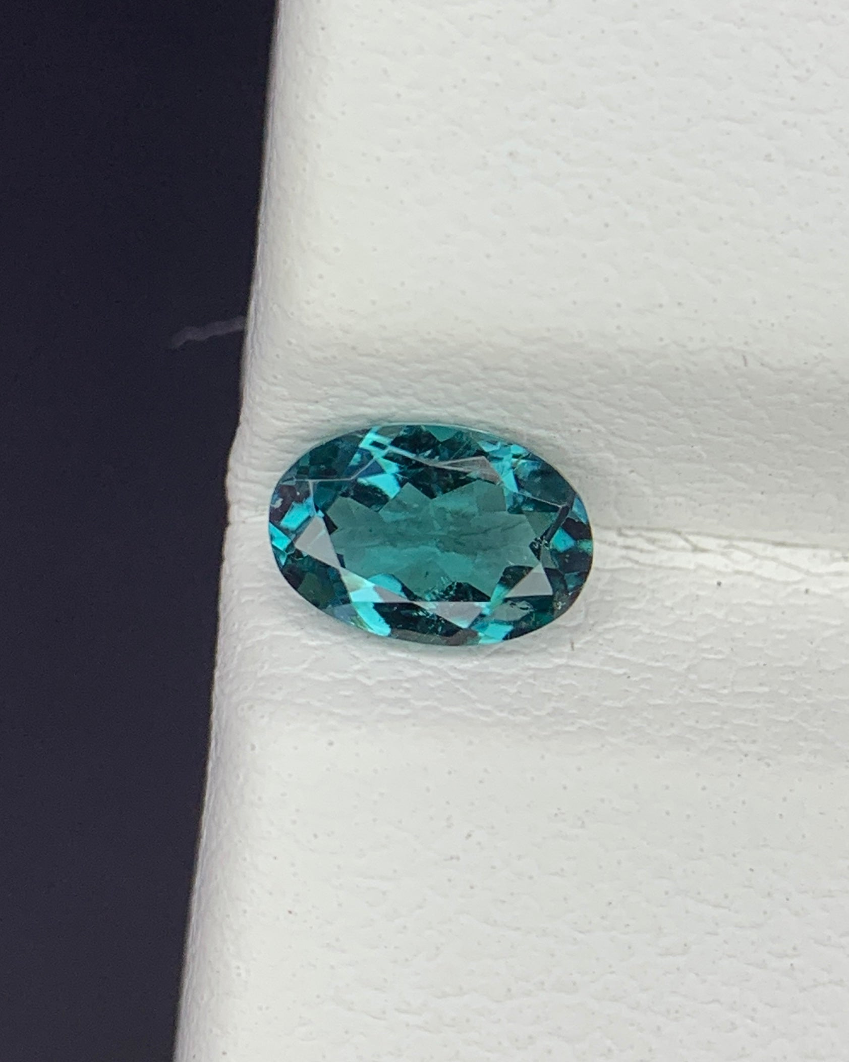 Natural Indicolite Tourmaline 0.49 Carat 6.1x4.2 MM Oval Shape Faceted Gemstone 