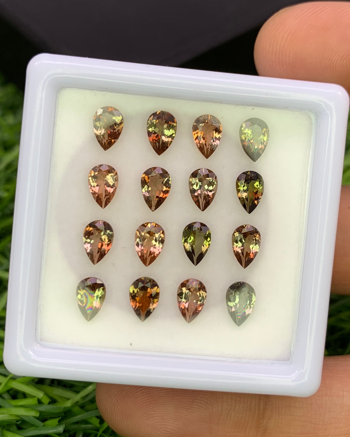 Natural Bi Color Andalusite Lot 6x4 MM Pear Shape Faceted Gemstone Lot 