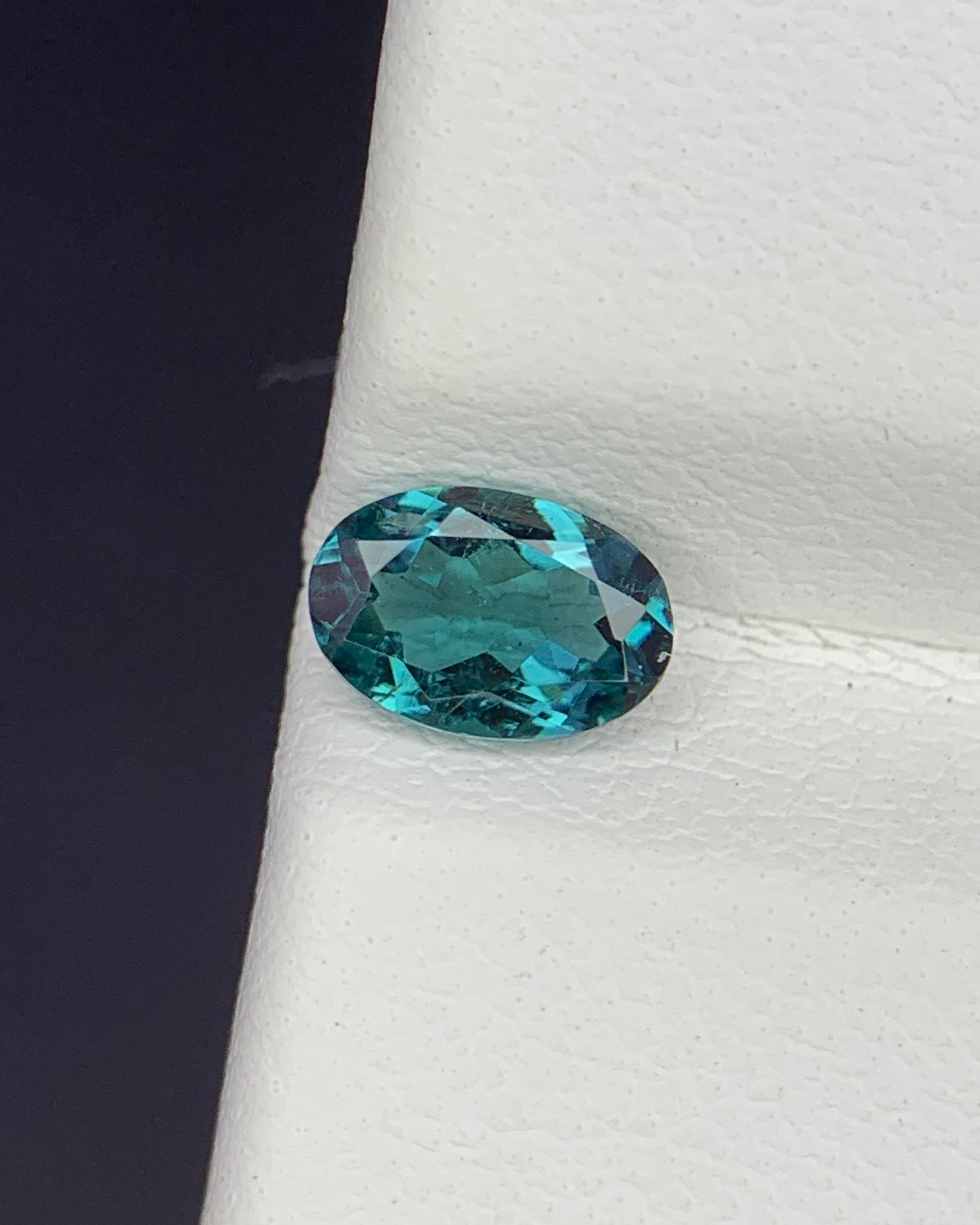Natural Indicolite Tourmaline 0.49 Carat 6.1x4.2 MM Oval Shape Faceted Gemstone 