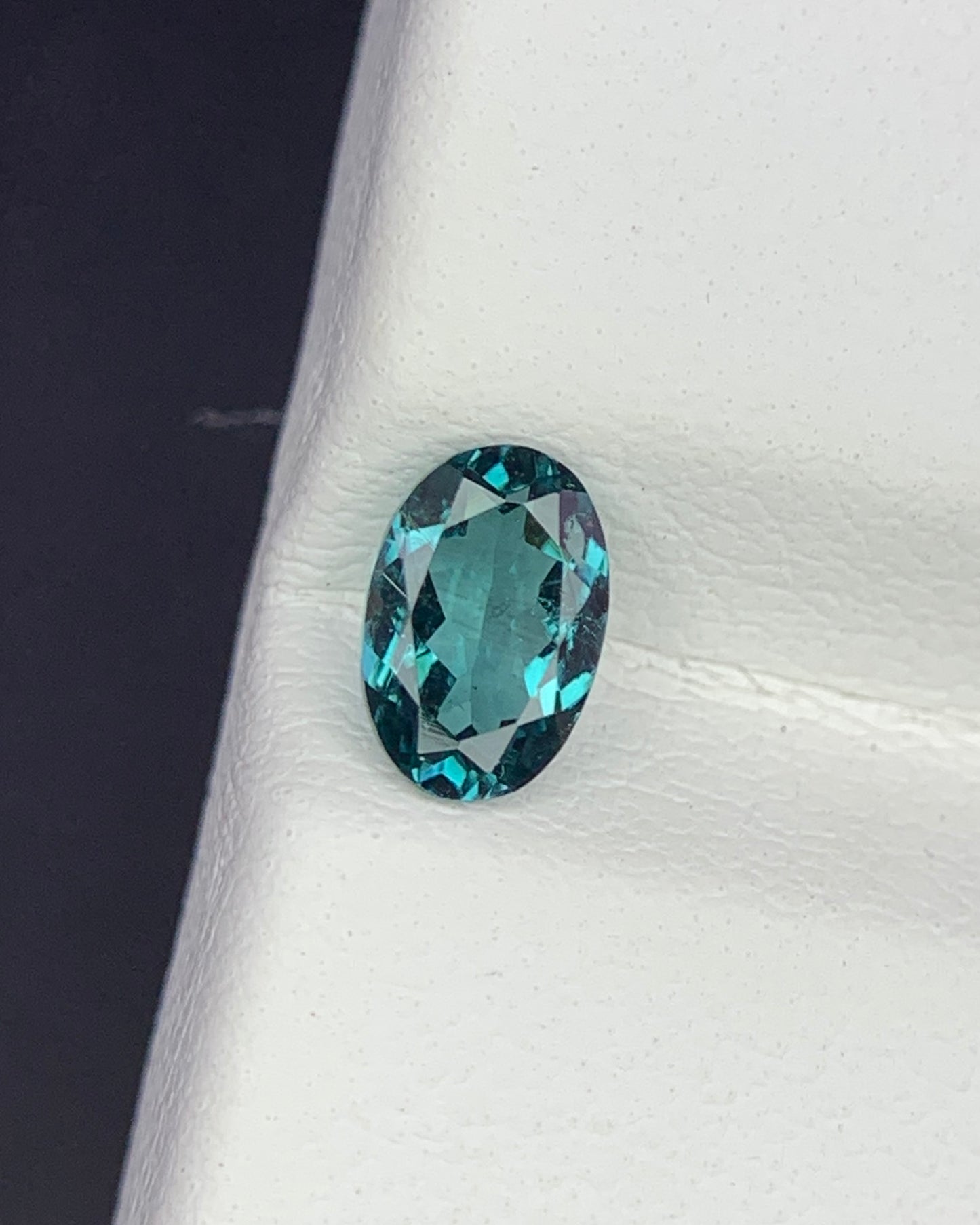 Natural Indicolite Tourmaline 0.49 Carat 6.1x4.2 MM Oval Shape Faceted Gemstone 