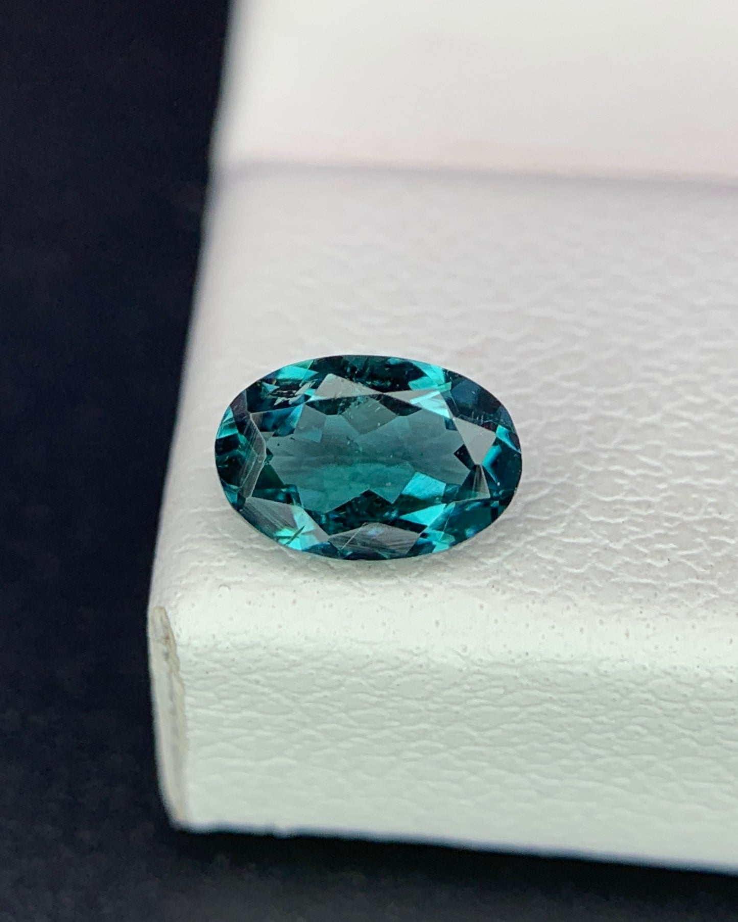 Natural Indicolite Tourmaline 0.49 Carat 6.1x4.2 MM Oval Shape Faceted Gemstone 