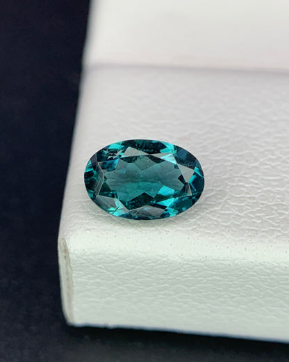 Natural Indicolite Tourmaline 0.49 Carat 6.1x4.2 MM Oval Shape Faceted Gemstone 