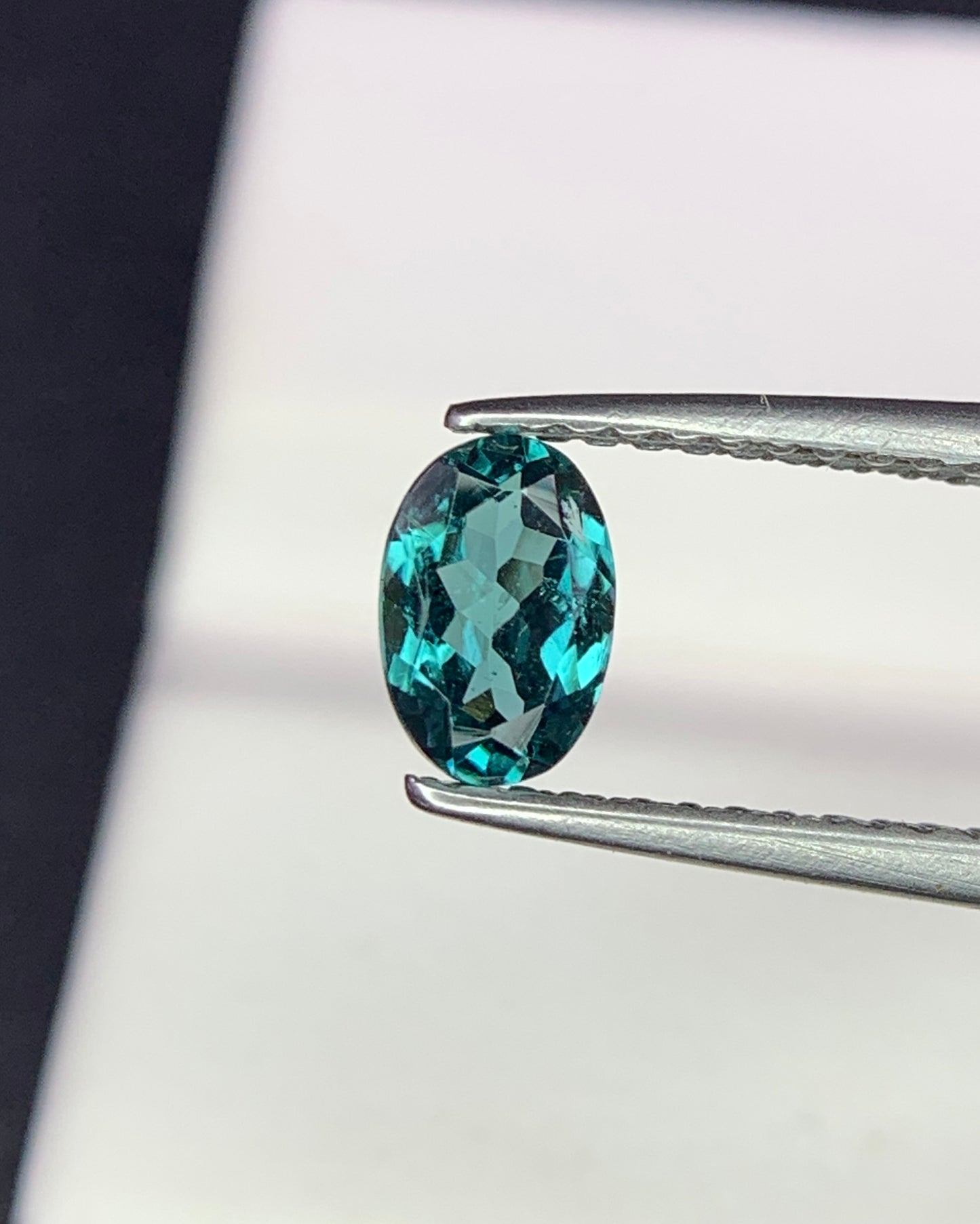 Natural Indicolite Tourmaline 0.49 Carat 6.1x4.2 MM Oval Shape Faceted Gemstone 
