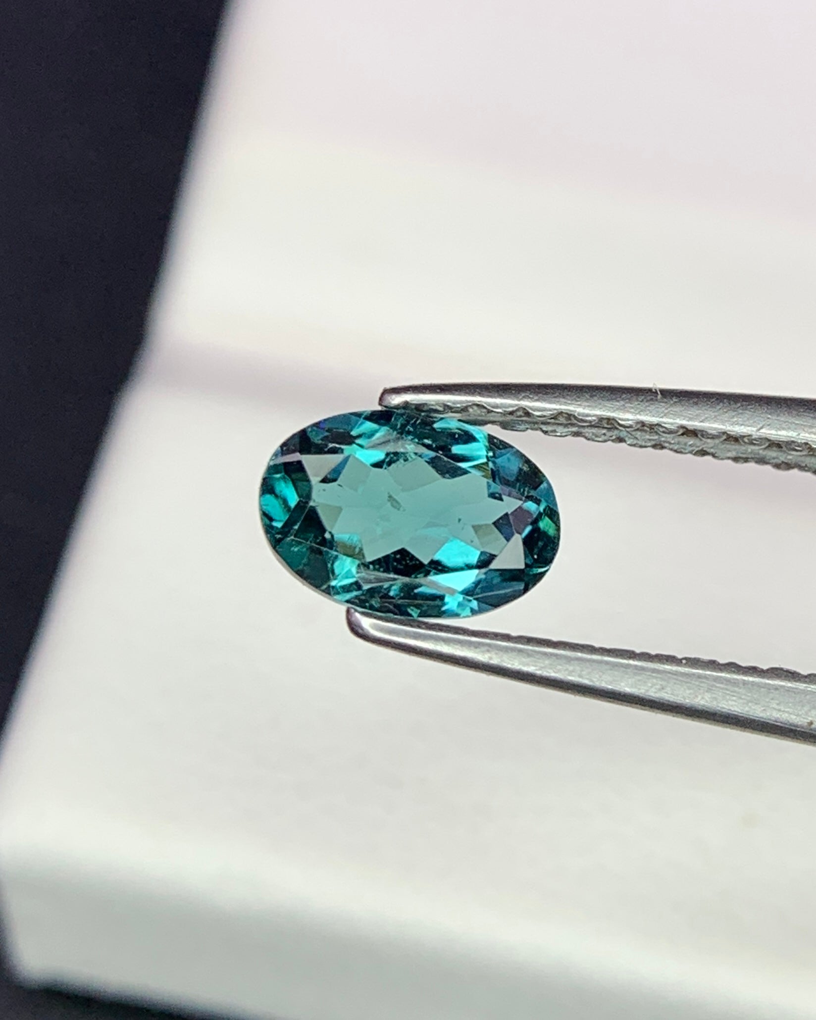 Natural Indicolite Tourmaline 0.49 Carat 6.1x4.2 MM Oval Shape Faceted Gemstone 