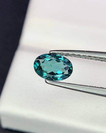 Natural Indicolite Tourmaline 0.49 Carat 6.1x4.2 MM Oval Shape Faceted Gemstone 