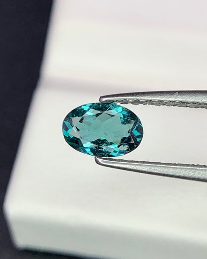 Natural Indicolite Tourmaline 0.49 Carat 6.1x4.2 MM Oval Shape Faceted Gemstone 