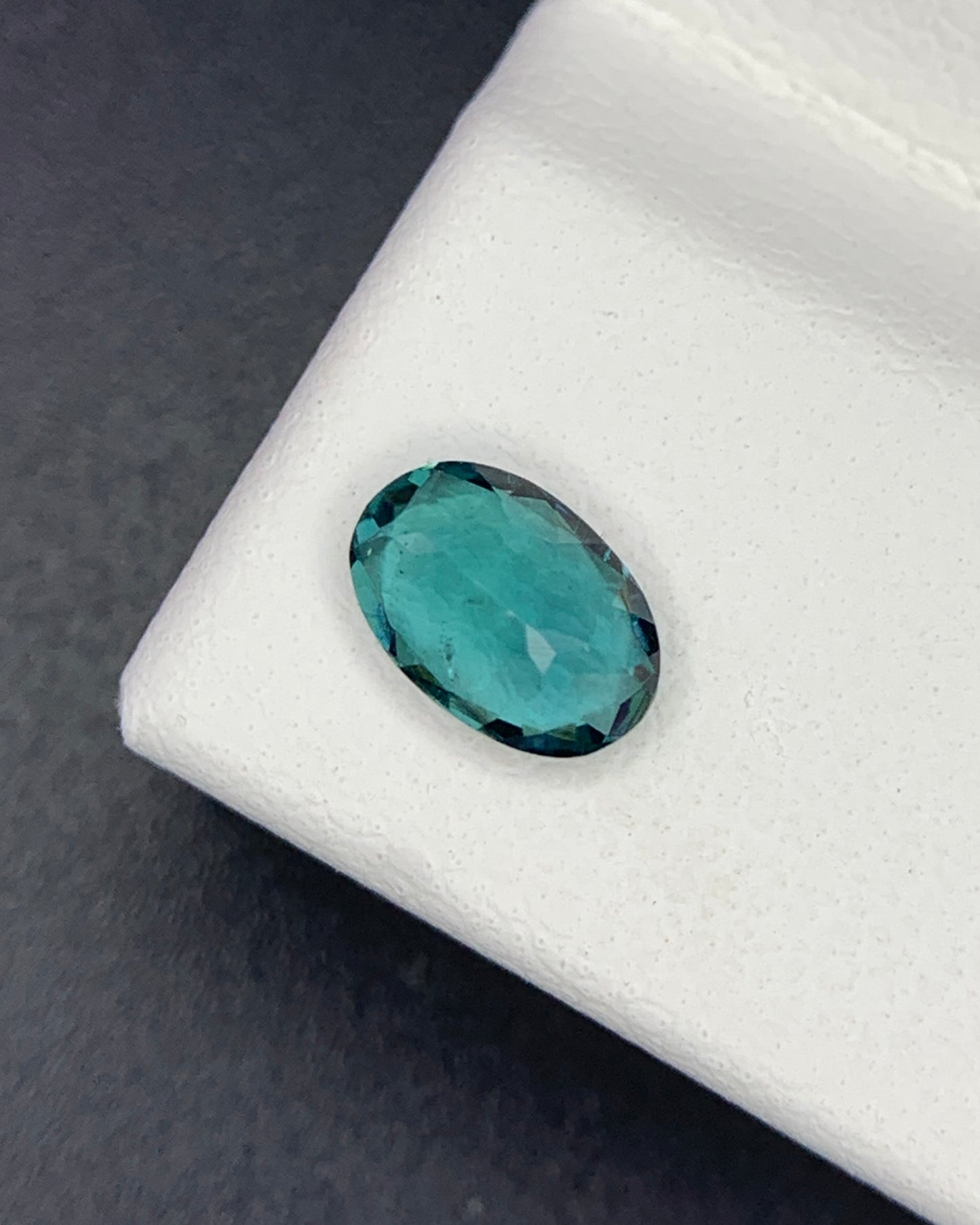 Natural Indicolite Tourmaline 0.49 Carat 6.1x4.2 MM Oval Shape Faceted Gemstone 