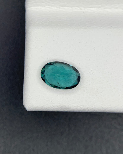 Natural Indicolite Tourmaline 0.49 Carat 6.1x4.2 MM Oval Shape Faceted Gemstone 