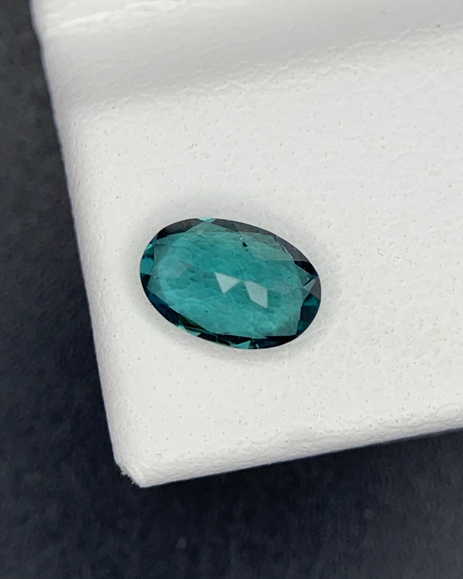 Natural Indicolite Tourmaline 0.49 Carat 6.1x4.2 MM Oval Shape Faceted Gemstone 