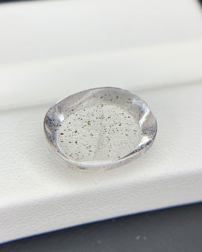 Natural Rare Pink Fire Quartz 4.91 Carat 13.3x11.3 MM Oval Shape Covellite Quartz Gemstone from Brazil 