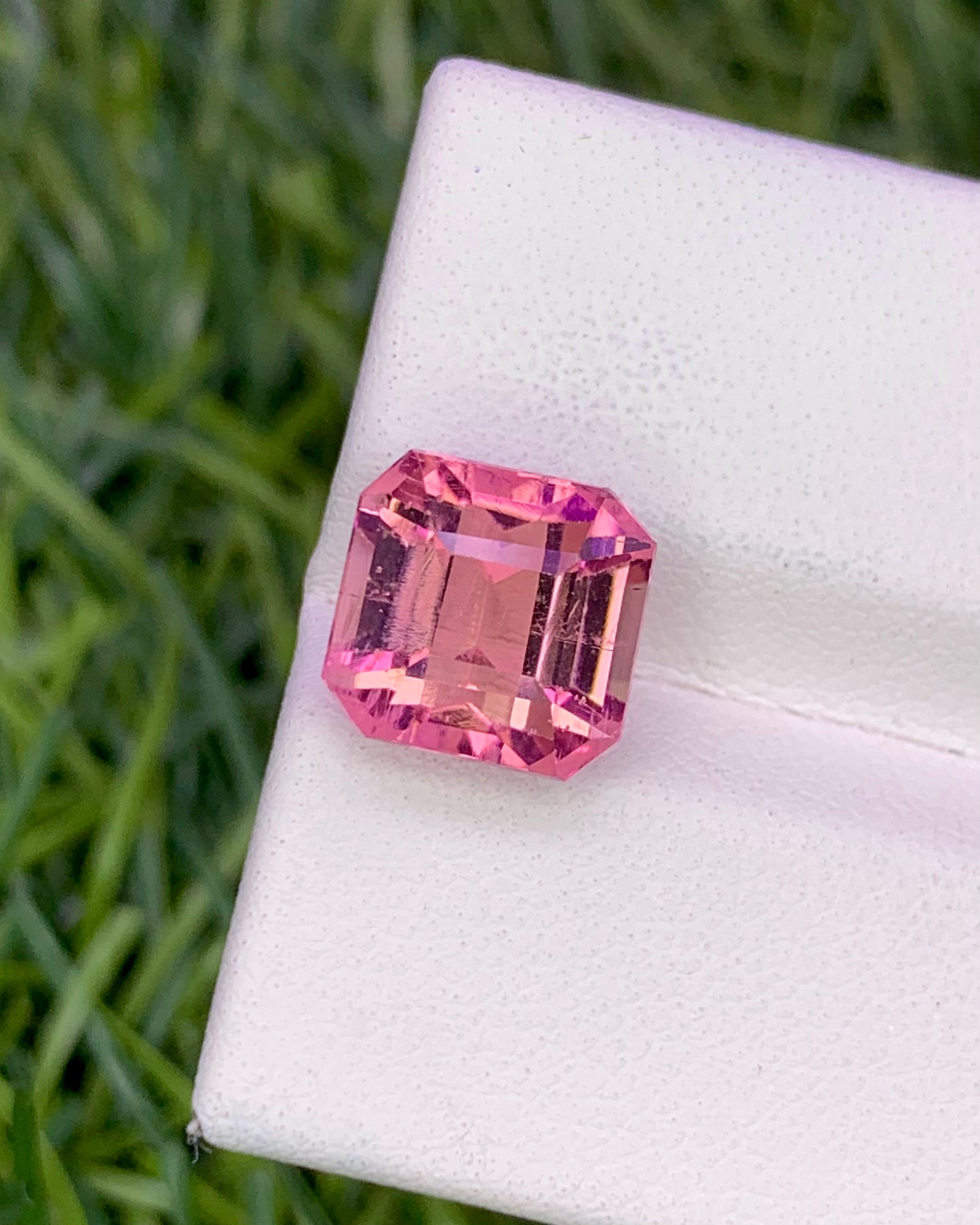 Natural Pink Tourmaline 4.39 Carat 8.8x8.5 MM Octagon Shape Faceted Gemstone