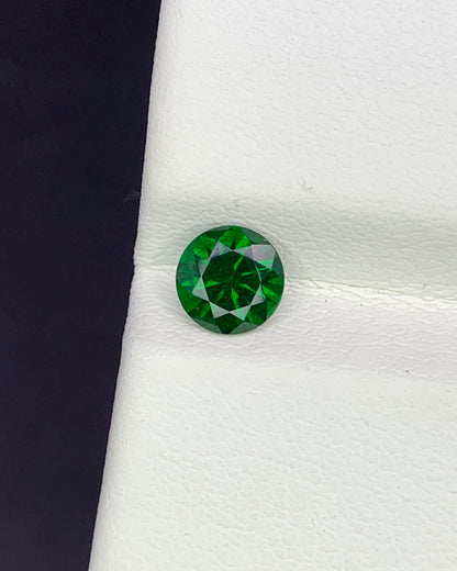 Natural Tsavorite Garnet 0.59 Carat 5.1x5.1 MM Round Shape Faceted Gemstone 