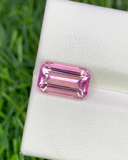 Natural Pink Tourmaline 3.05 Carat 10.6x6.5 MM Octagon Shape Faceted Gemstone