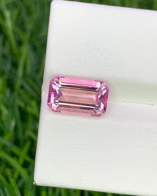 Natural Pink Tourmaline 3.05 Carat 10.6x6.5 MM Octagon Shape Faceted Gemstone