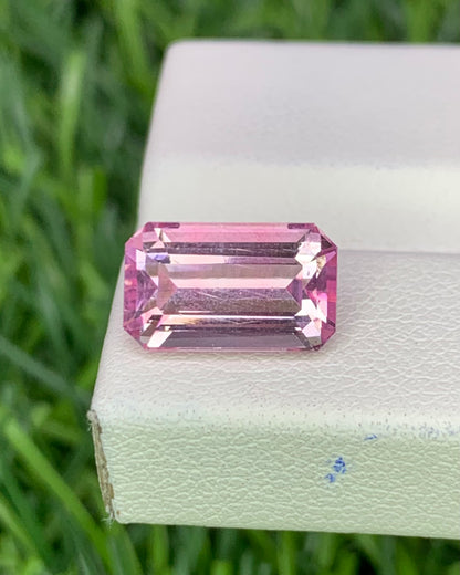 Natural Pink Tourmaline 3.05 Carat 10.6x6.5 MM Octagon Shape Faceted Gemstone