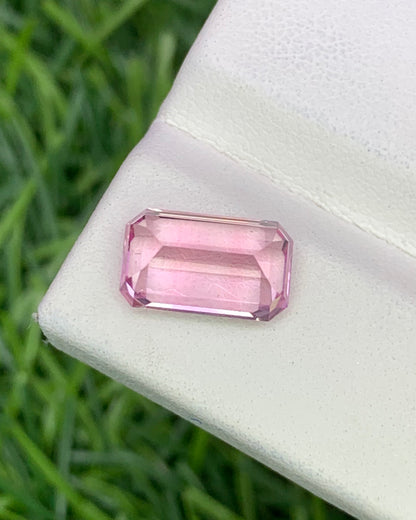Natural Pink Tourmaline 3.05 Carat 10.6x6.5 MM Octagon Shape Faceted Gemstone