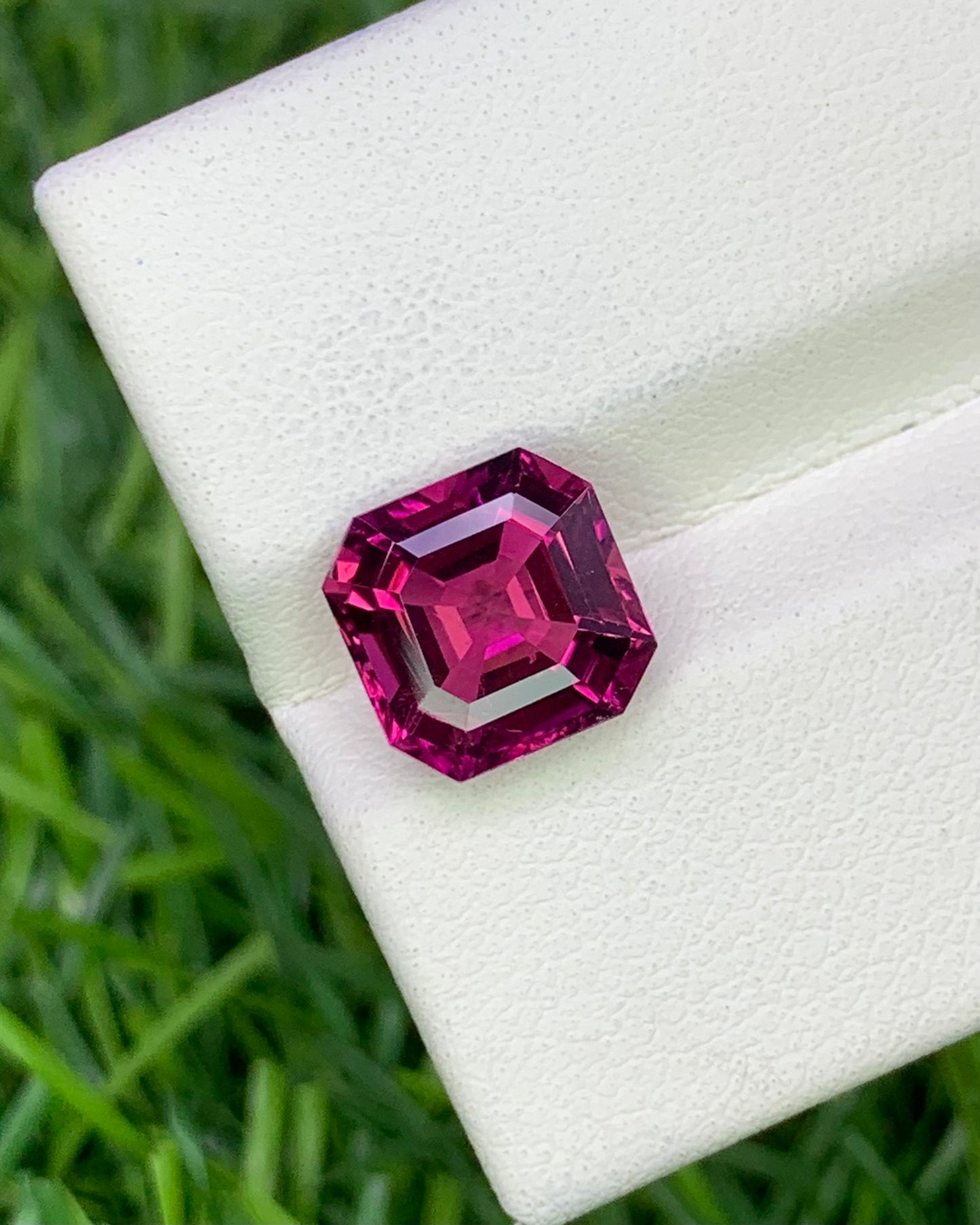 Natural Pink Tourmaline 2.67 Carat 8.1x8.1 MM Asscher Cut Faceted Gemstone