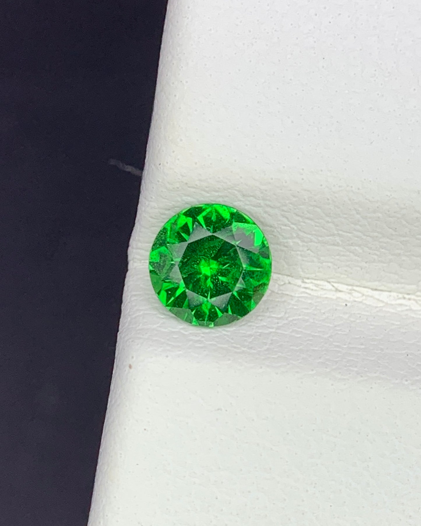 Natural Tsavorite Garnet 0.57 Carat 5.2x5.2 MM Round Shape Faceted Gemstone 