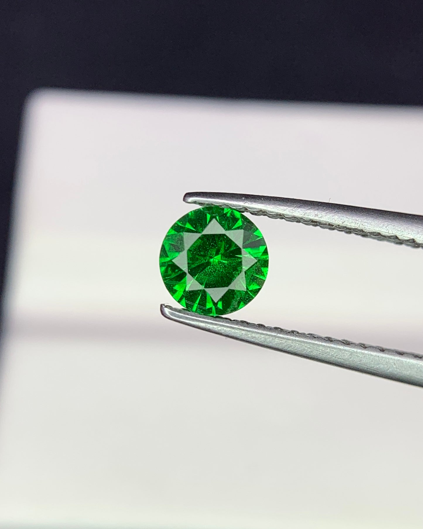 Natural Tsavorite Garnet 0.57 Carat 5.2x5.2 MM Round Shape Faceted Gemstone 