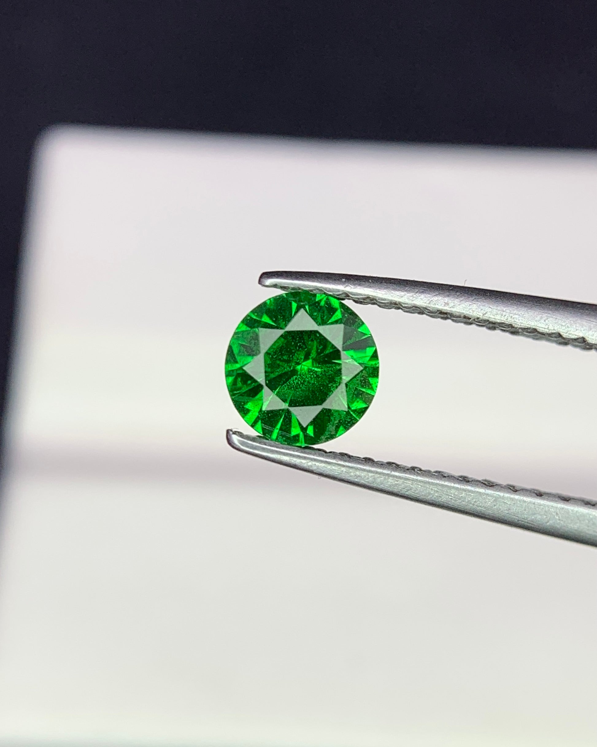 Natural Tsavorite Garnet 0.57 Carat 5.2x5.2 MM Round Shape Faceted Gemstone 