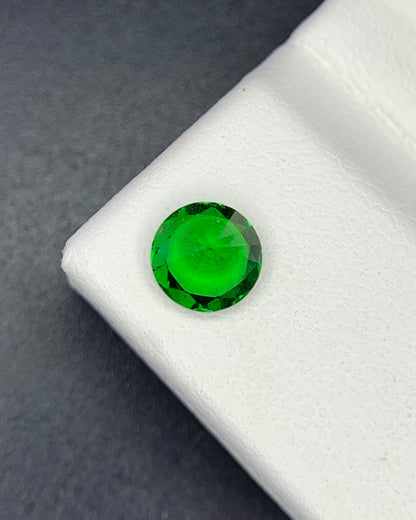 Natural Tsavorite Garnet 0.57 Carat 5.2x5.2 MM Round Shape Faceted Gemstone 