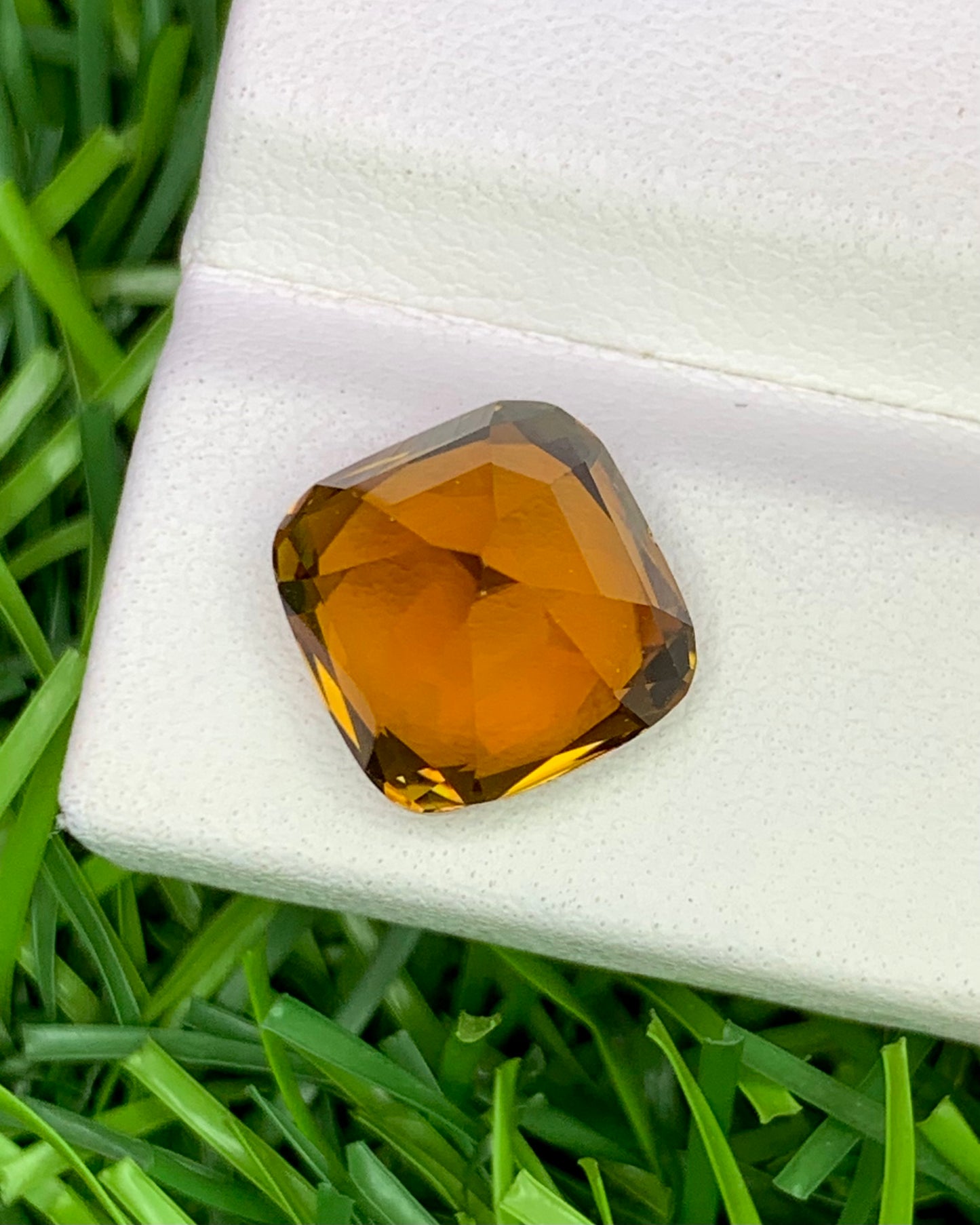 Natural Orange Tourmaline 5.13 Carat 9.9x9.7 MM Cushion Shape Faceted Gemstone