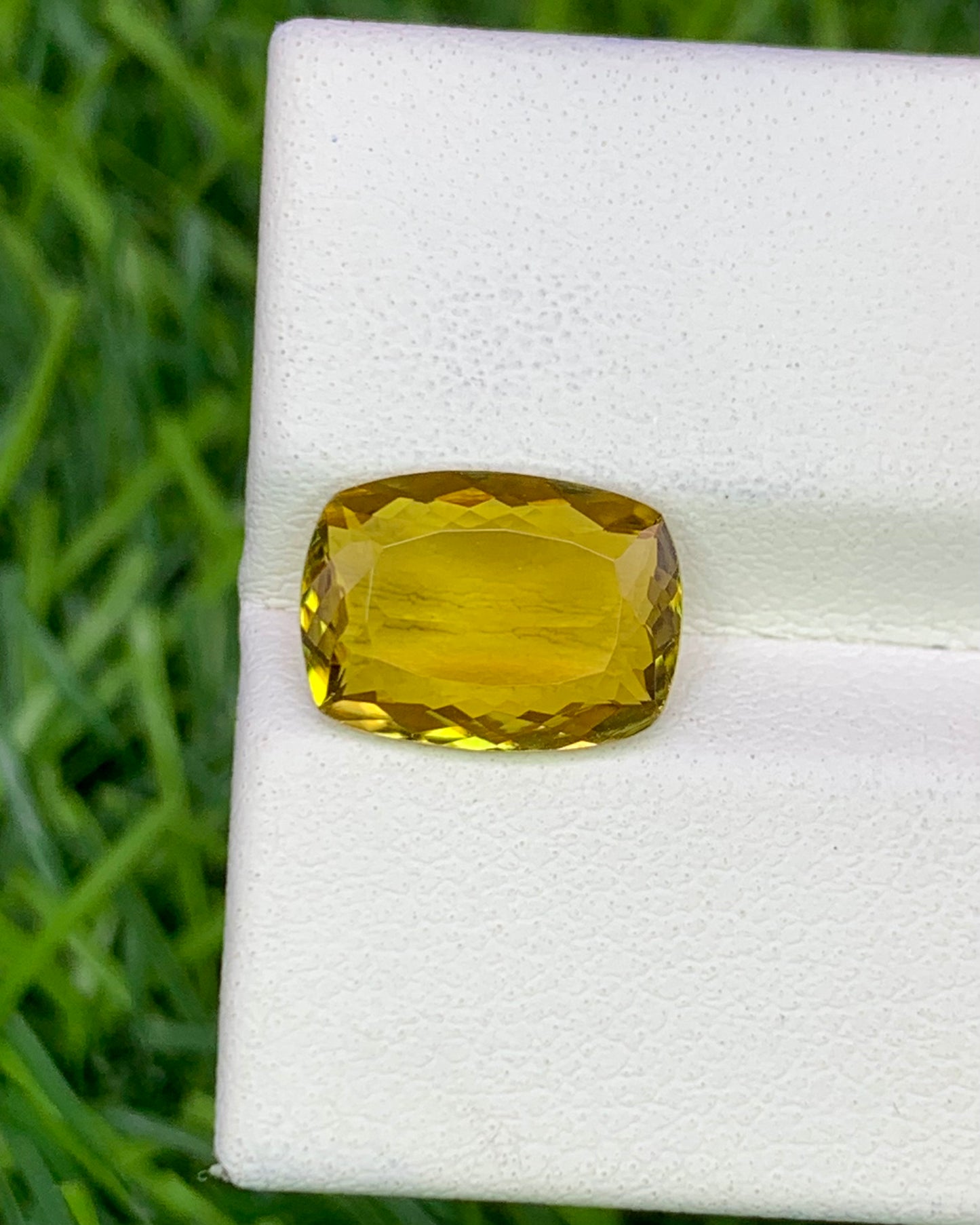 Natural Yellow Tourmaline 2.42 Carat 10.9x8 MM Cushion Shape Faceted Gemstone