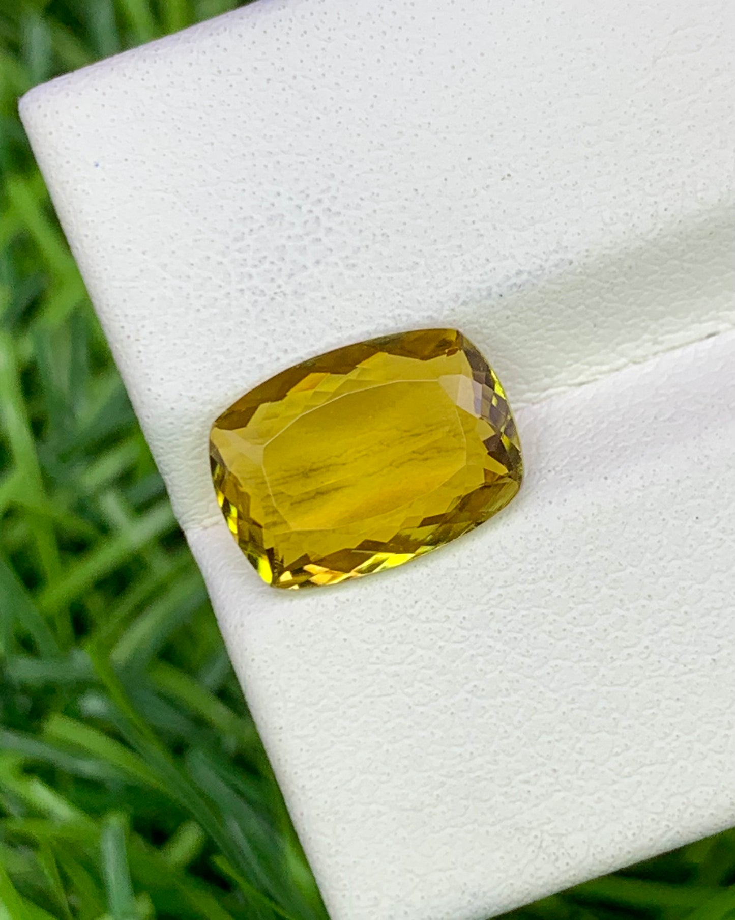 Natural Yellow Tourmaline 2.42 Carat 10.9x8 MM Cushion Shape Faceted Gemstone