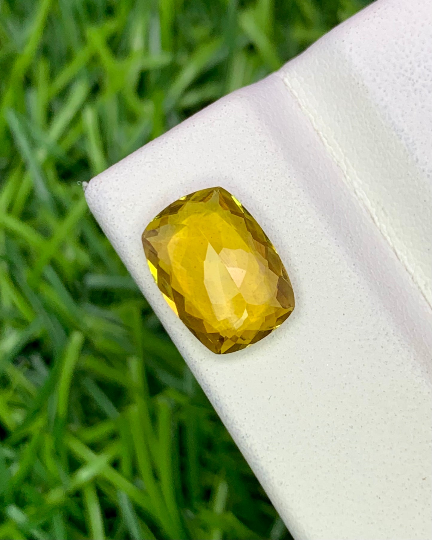 Natural Yellow Tourmaline 2.42 Carat 10.9x8 MM Cushion Shape Faceted Gemstone