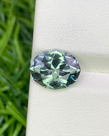 Natural Gray Tourmaline 2.57 Carat 10.8x8.5 MM Oval Shape Faceted Gemstone