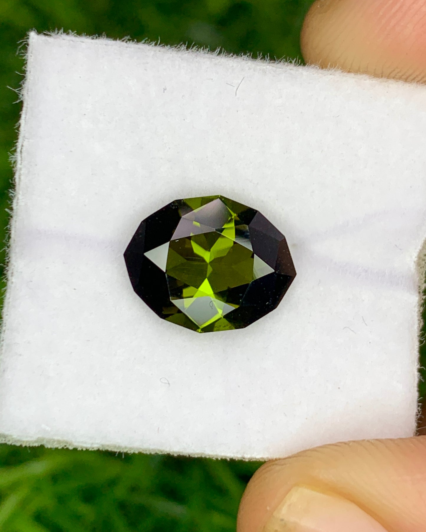 Natural Green Tourmaline 2.35 Carat 10.8x8.6 MM Fancy Shape Faceted Gemstone