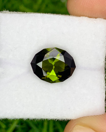 Natural Green Tourmaline 2.35 Carat 10.8x8.6 MM Fancy Shape Faceted Gemstone