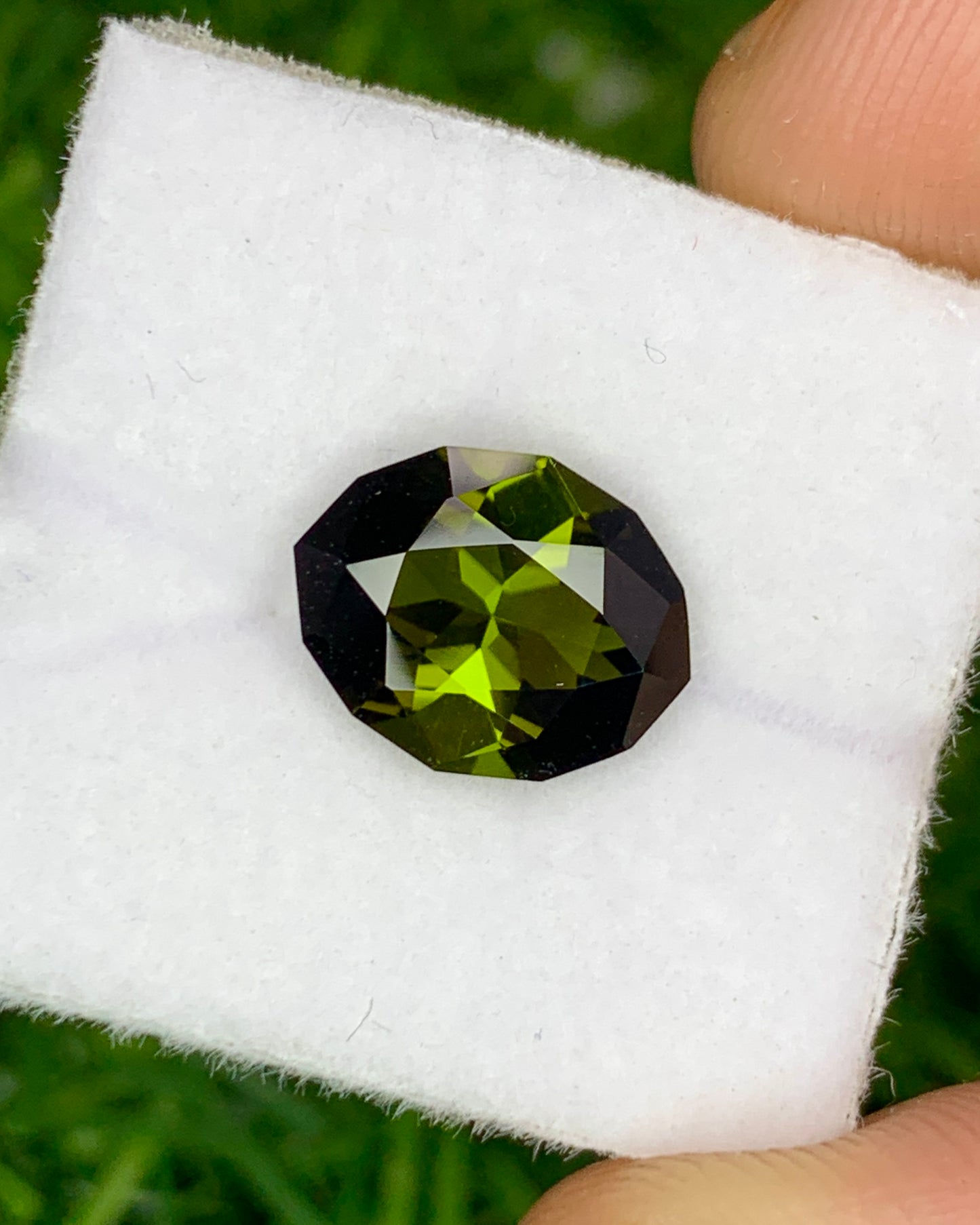 Natural Green Tourmaline 2.35 Carat 10.8x8.6 MM Fancy Shape Faceted Gemstone