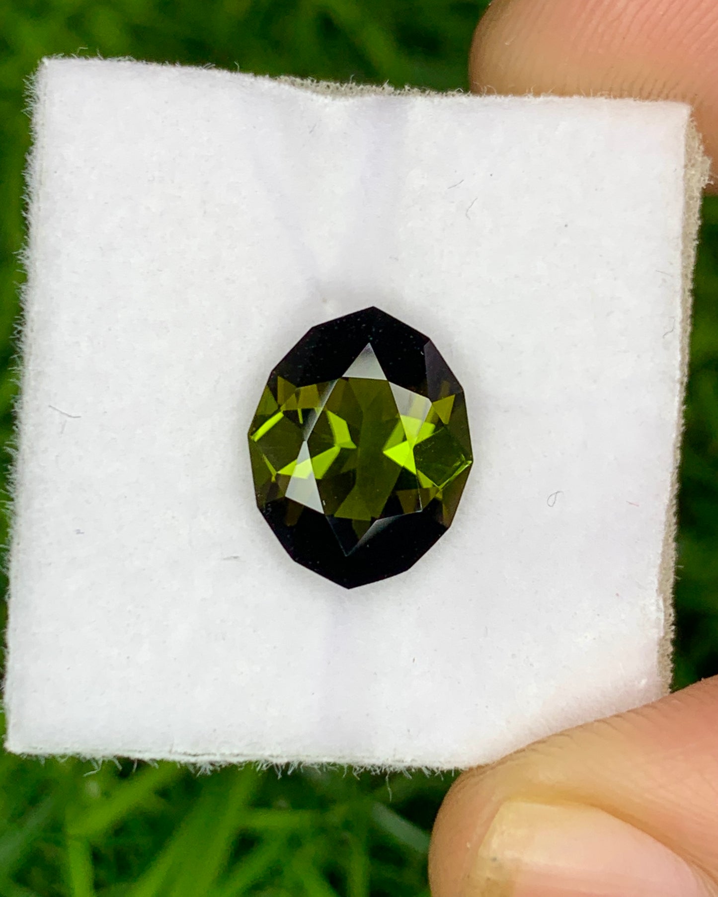 Natural Green Tourmaline 2.35 Carat 10.8x8.6 MM Fancy Shape Faceted Gemstone