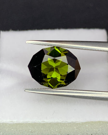 Natural Green Tourmaline 2.35 Carat 10.8x8.6 MM Fancy Shape Faceted Gemstone