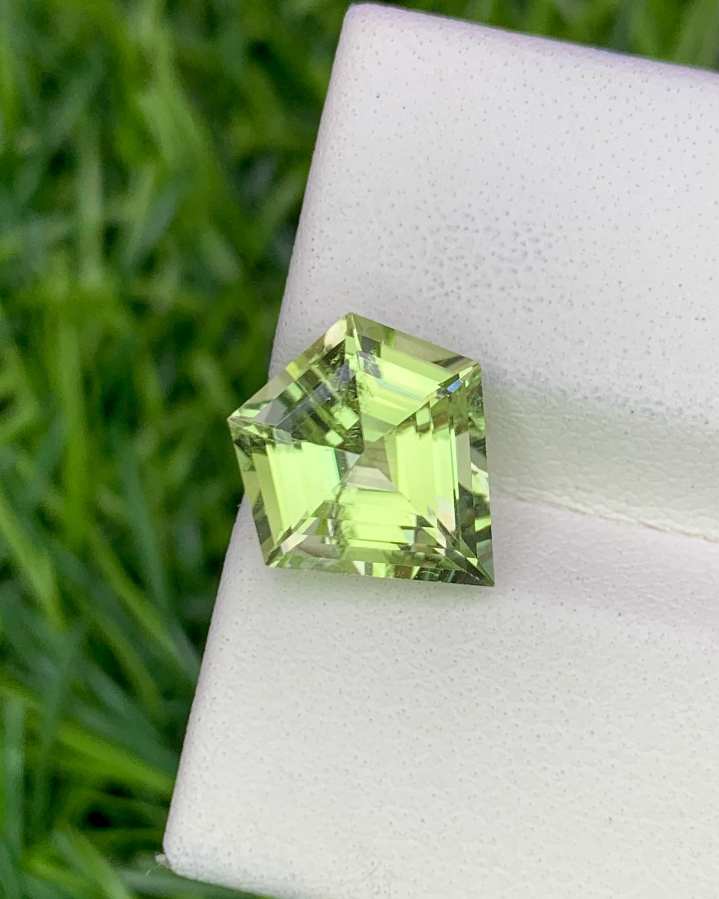 Natural Green Tourmaline 3.34 Carat 11x10.7 MM Fancy Shape Faceted Gemstone