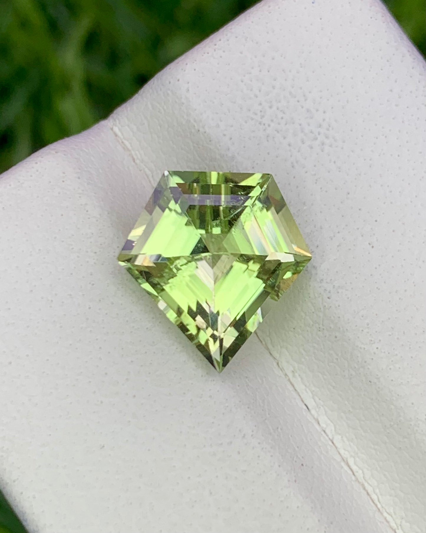 Natural Green Tourmaline 3.34 Carat 11x10.7 MM Fancy Shape Faceted Gemstone