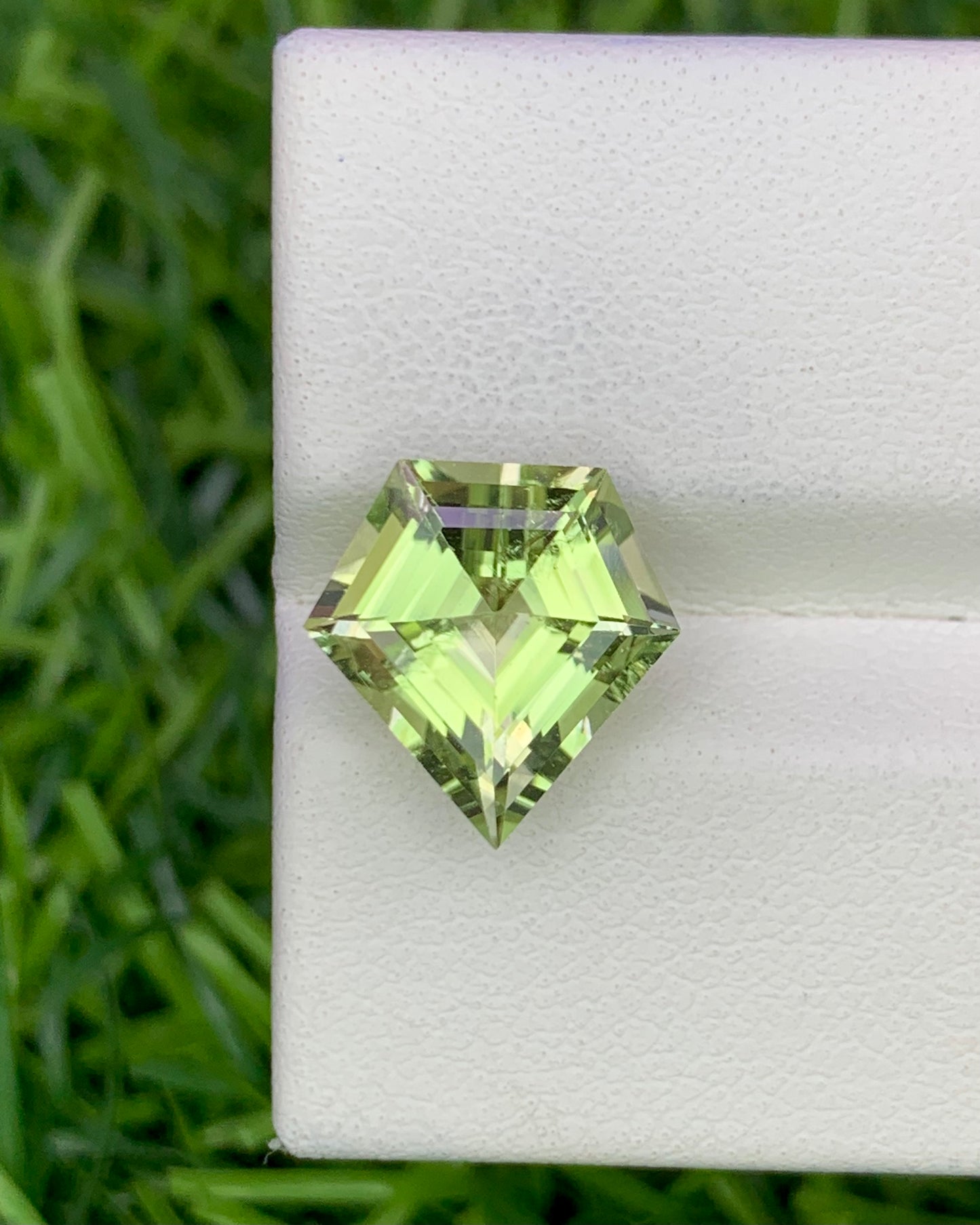 Natural Green Tourmaline 3.34 Carat 11x10.7 MM Fancy Shape Faceted Gemstone