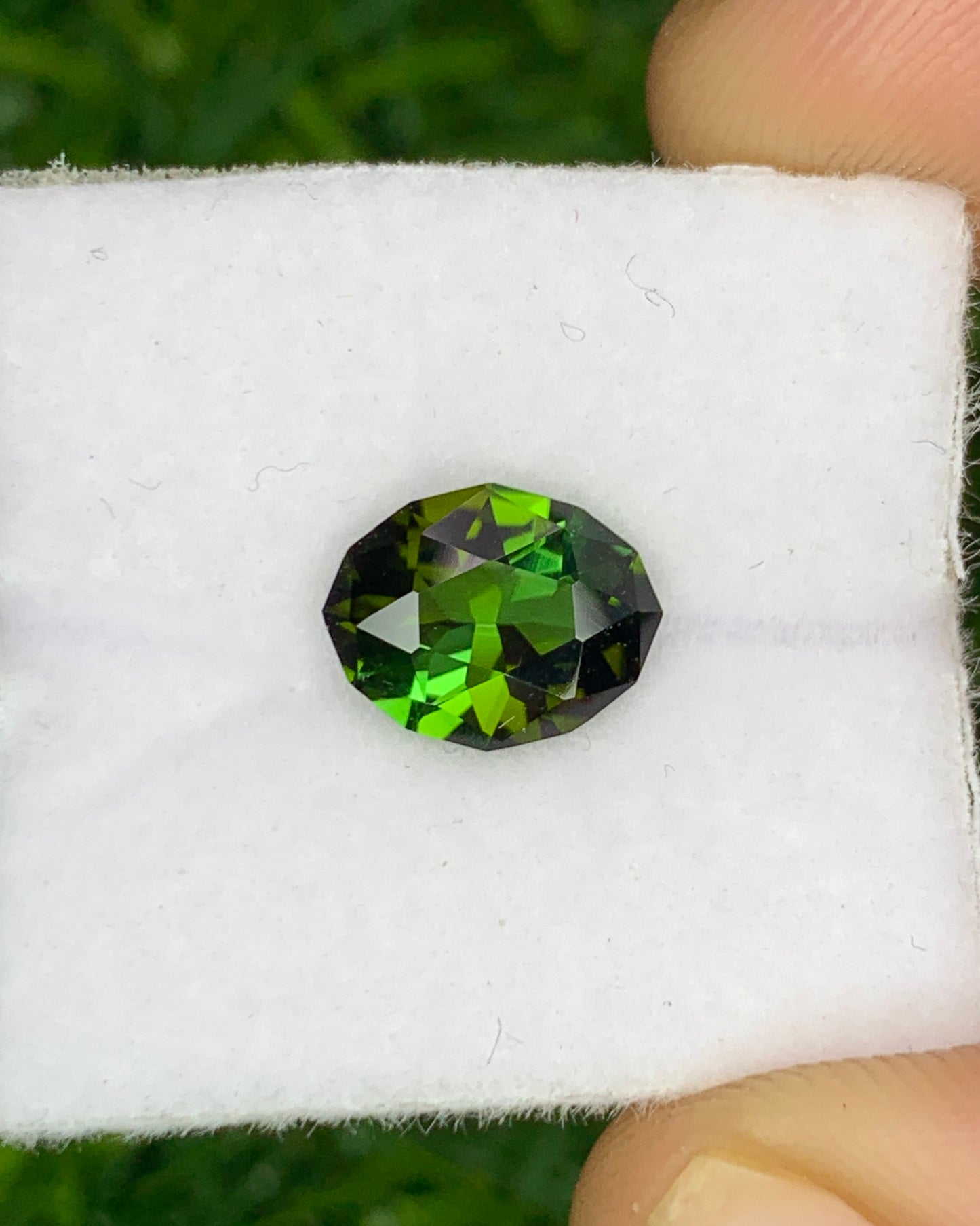 Natural Green Tourmaline 1.37 Carat 9x7 MM Fancy Shape Faceted Gemstone