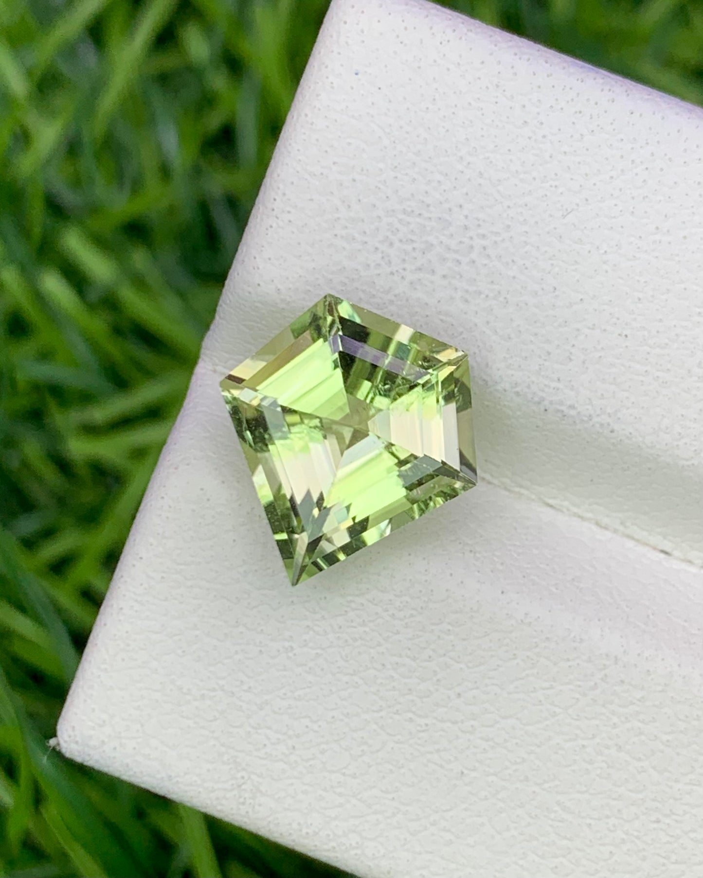 Natural Green Tourmaline 3.34 Carat 11x10.7 MM Fancy Shape Faceted Gemstone