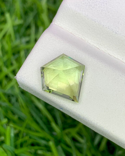 Natural Green Tourmaline 3.34 Carat 11x10.7 MM Fancy Shape Faceted Gemstone