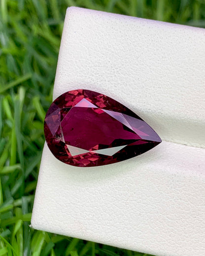 Natural Pink Tourmaline 7.05 Carat 17x11 MM Pear Shape Faceted Gemstone