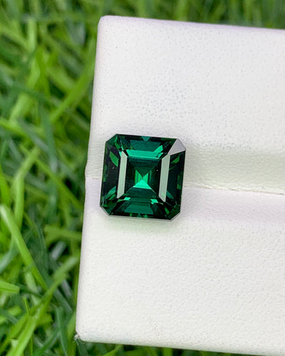 Natural Indicolite Tourmaline 3.44 Carat 8.4x8.1 MM Octagon Shape Faceted Gemstone