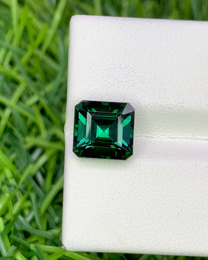 Natural Indicolite Tourmaline 3.44 Carat 8.4x8.1 MM Octagon Shape Faceted Gemstone