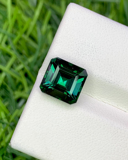 Natural Indicolite Tourmaline 3.44 Carat 8.4x8.1 MM Octagon Shape Faceted Gemstone