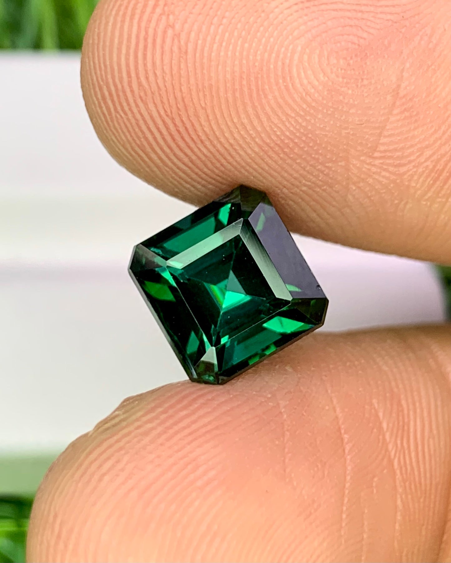 Natural Indicolite Tourmaline 3.44 Carat 8.4x8.1 MM Octagon Shape Faceted Gemstone