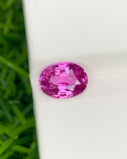 Natural Pink Sapphire 1.90 Carat 8.4x6.2 MM Oval Shape Faceted Gemstone