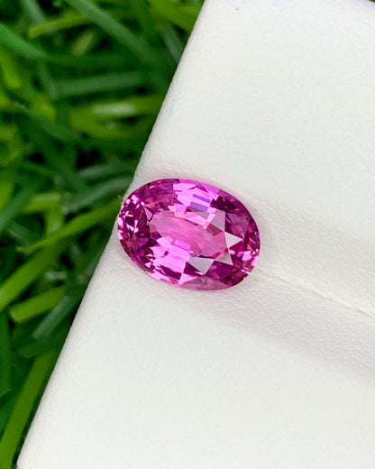 Natural Pink Sapphire 1.90 Carat 8.4x6.2 MM Oval Shape Faceted Gemstone