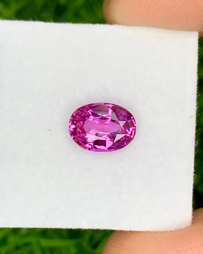 Natural Pink Sapphire 1.90 Carat 8.4x6.2 MM Oval Shape Faceted Gemstone