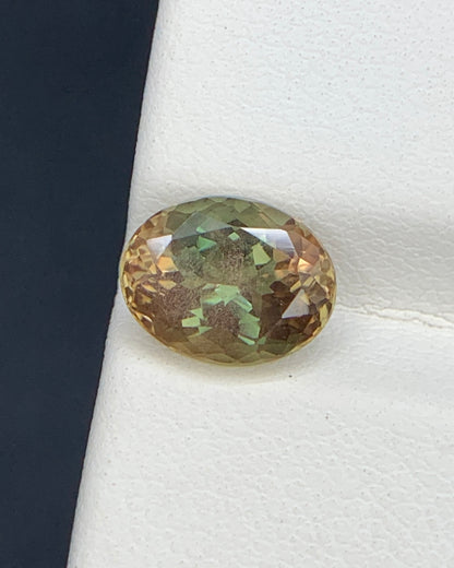 Natural Bi Color Oregon Sunstone 1.91 Carat 9x7 MM Oval Shape Faceted Gemstone